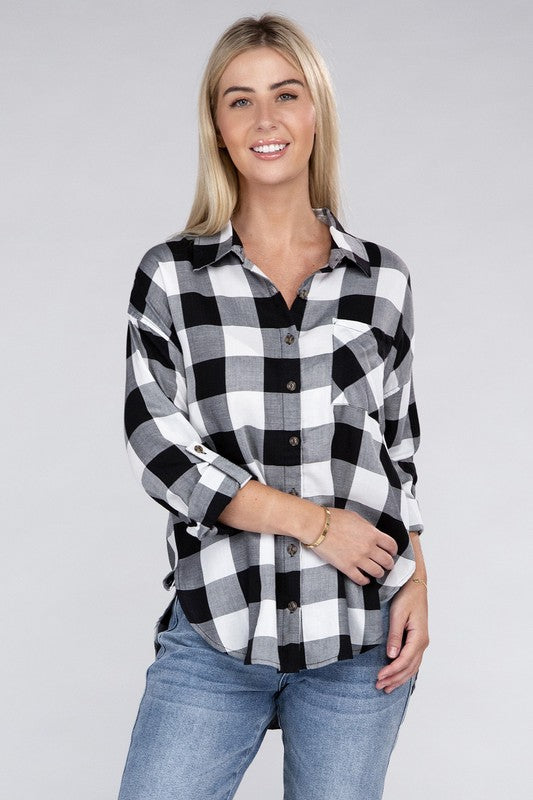 Classic Plaid Flannel Shirt - Tigbul's Variety Fashion Shop