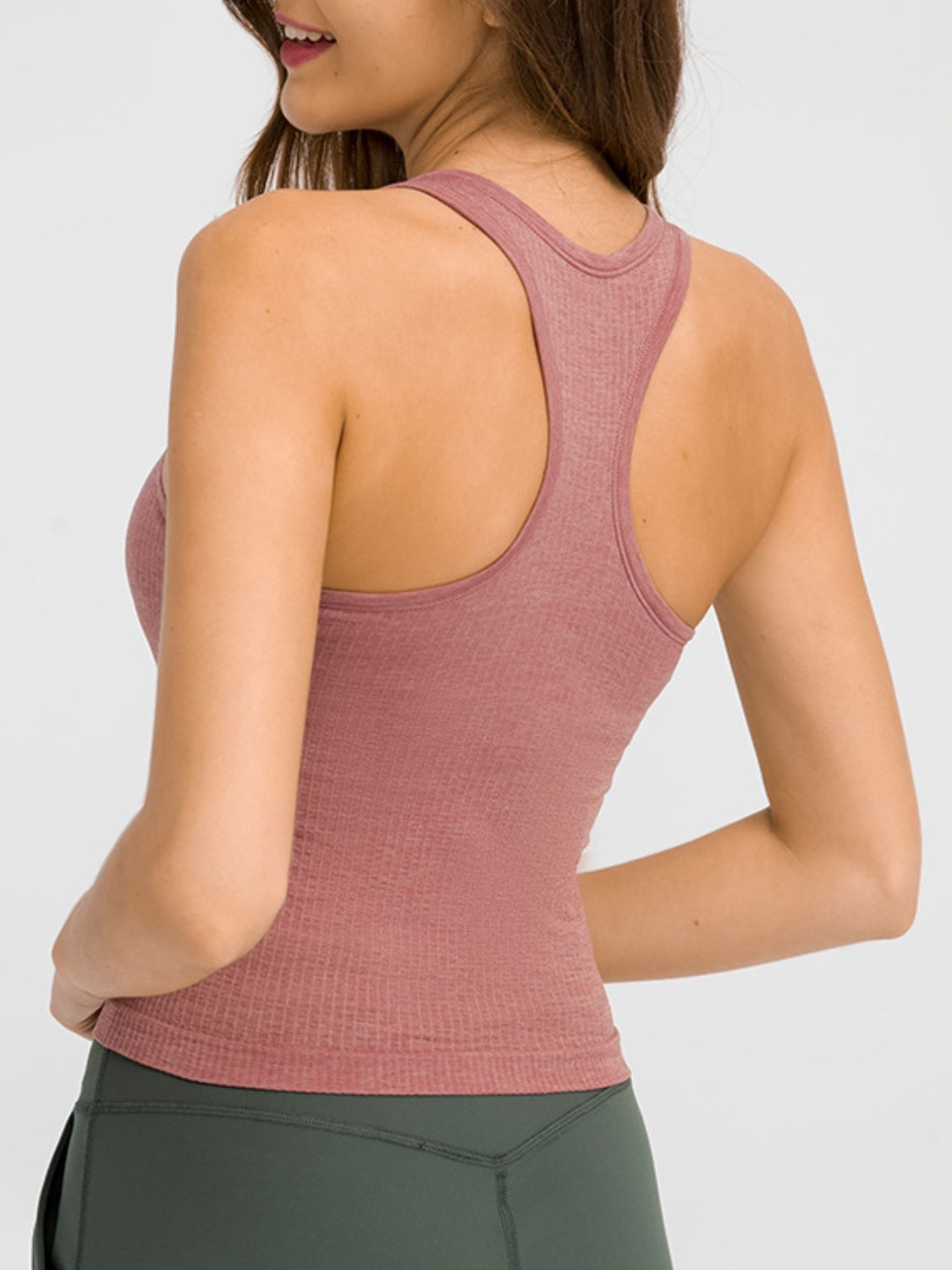 Round Neck Racerback Active Tank - Tigbul's Variety Fashion Shop