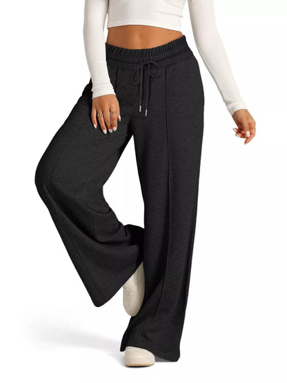 Wide Leg Drawstring Pants - Tigbul's Variety Fashion Shop