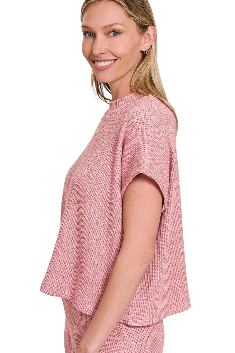 Pink Boxy Sweater Top & Long Pants Set - Tigbul's Variety Fashion Shop