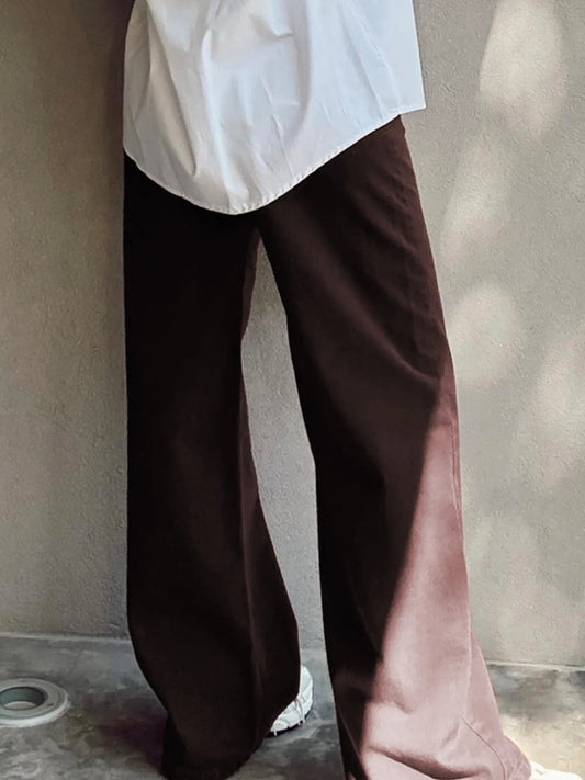 Wide Leg High Waist Denim Jeans - Tigbul's Variety Fashion Shop
