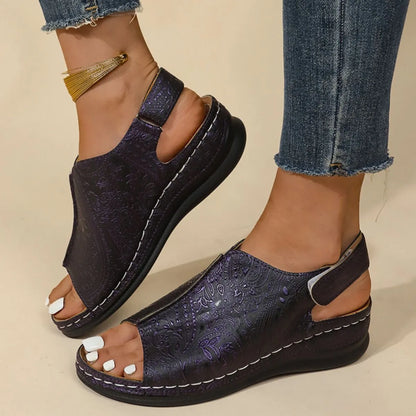 Peep Toe Platform Sandals - Tigbul's Variety Fashion Shop