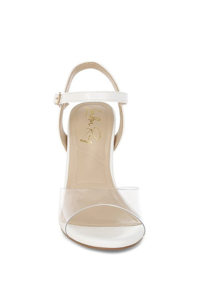 Perta Clear Strap Block Heel Sandals - Tigbul's Variety Fashion Shop