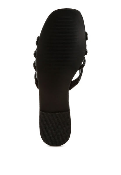 Dindy Rhinestone Cut Out Flats - Tigbul's Variety Fashion Shop