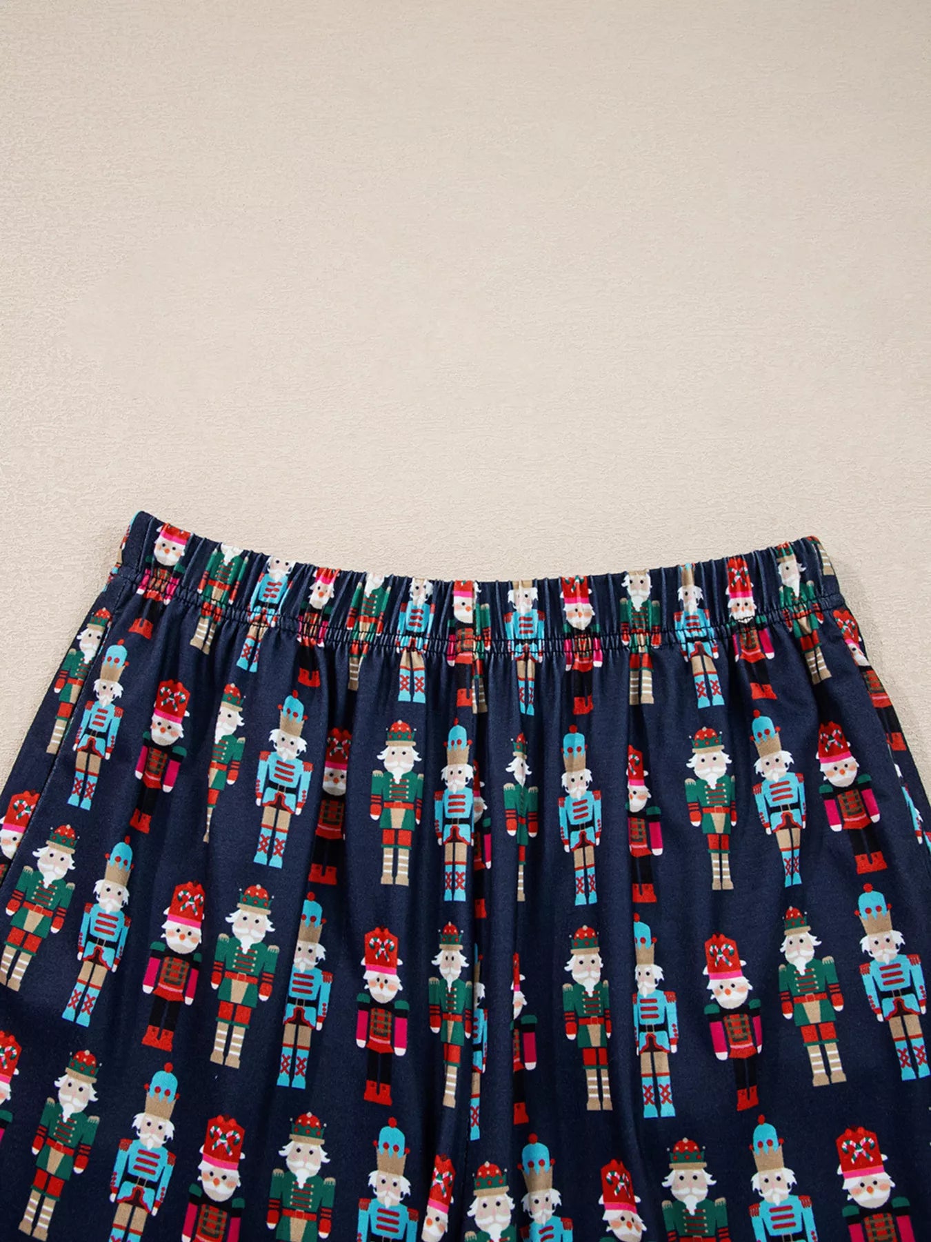 Mama Claus Plaid Letter Tee and Nutcracker Shorts 2pcs Lounge Set - Tigbul's Variety Fashion Shop