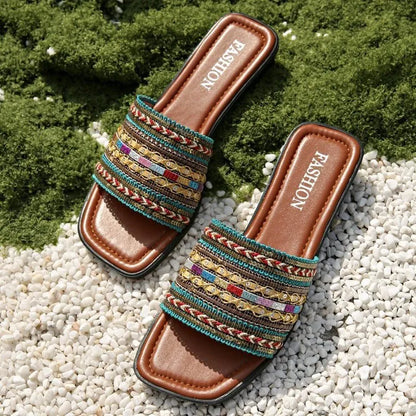 Open Toe Flat Sandals - Tigbul's Variety Fashion Shop
