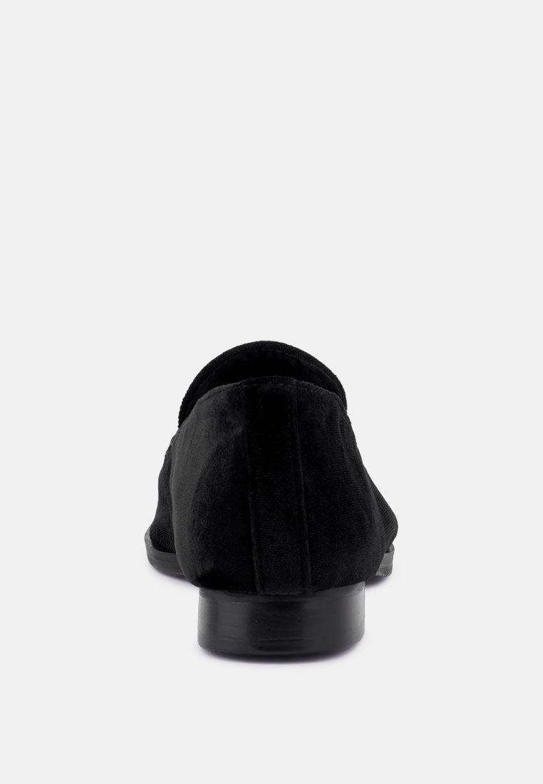Luxe-Lap Velvet Handcrafted Loafers - Tigbul's Variety Fashion Shop