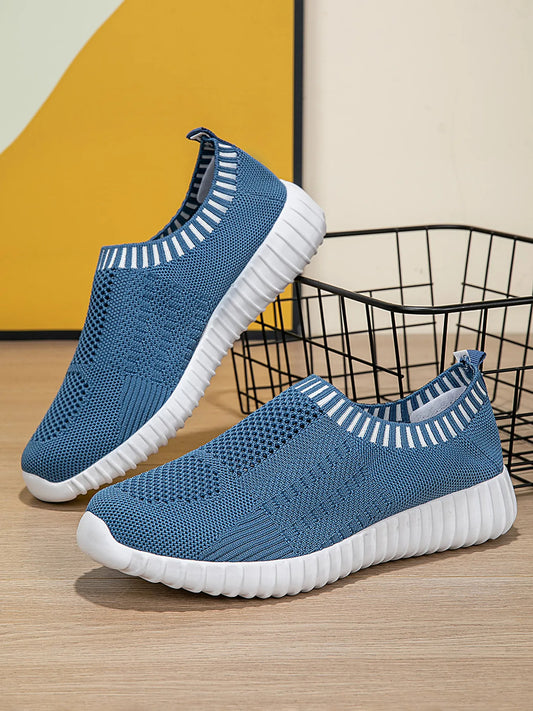 Breathable Knit Slip-On Athletic - Tigbul's Variety Fashion Shop