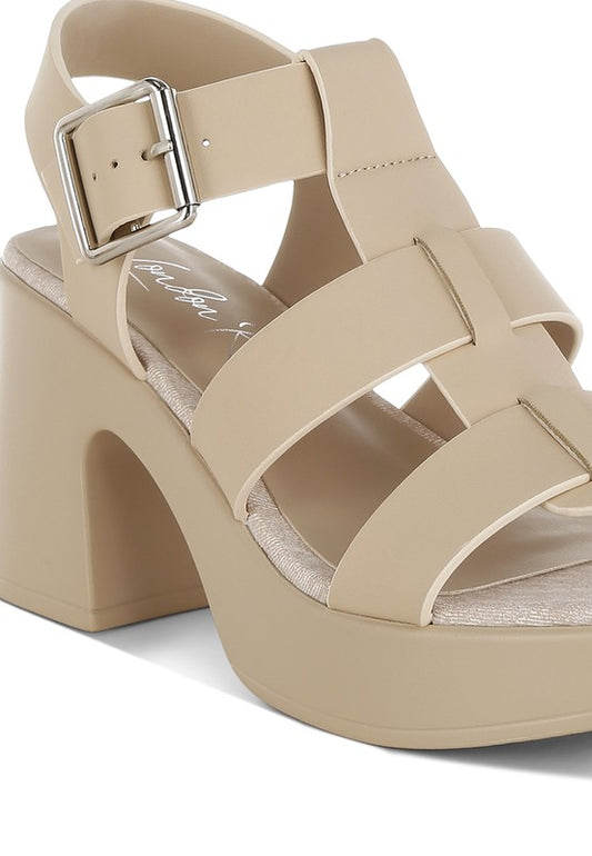 Avalon Chunky Pin Buckle Platform Heels - Tigbul's Variety Fashion Shop