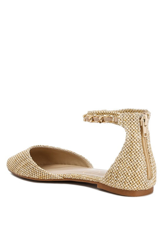 Buqisi Chain Embellished Flat Sandals - Tigbul's Variety Fashion Shop