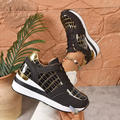 Lace Up Round Toe  Sneakers - Tigbul's Variety Fashion Shop