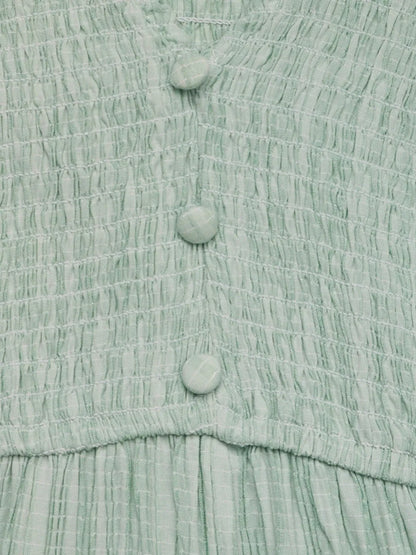 V-Neck Ruffled Cap Sleeve Dress - Tigbul's Variety Fashion Shop