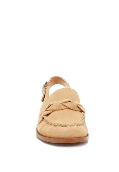 Nemykin Woven Strap Slingback Loafers - Tigbul's Variety Fashion Shop