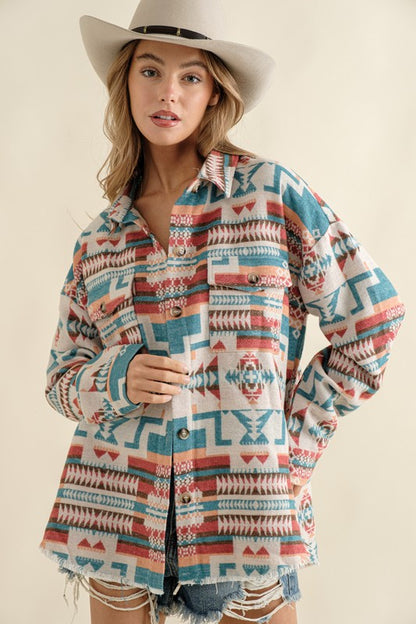 Aztec Western Shacket - Tigbuls Variety Fashion