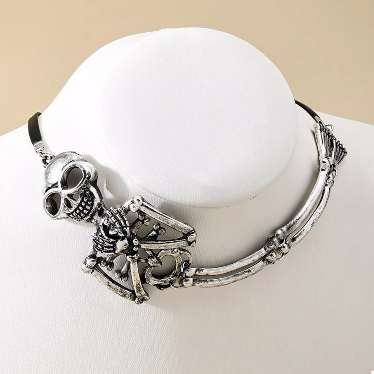 Alloy Skull Necklace and Bracelet Jewelry Set - Tigbul's Variety Fashion Shop