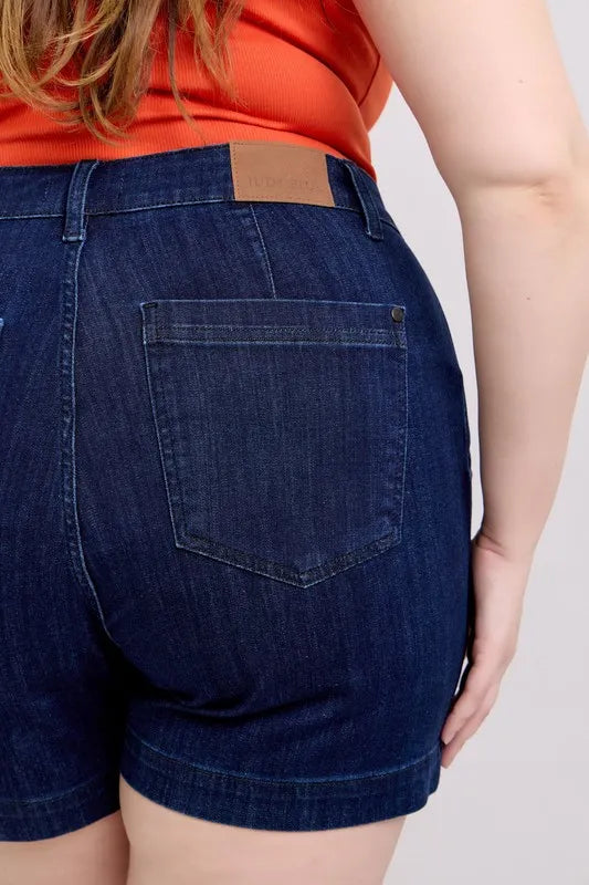 Judy Blue Plus Size High Waist Denim Shorts - Tigbul's Variety Fashion Shop