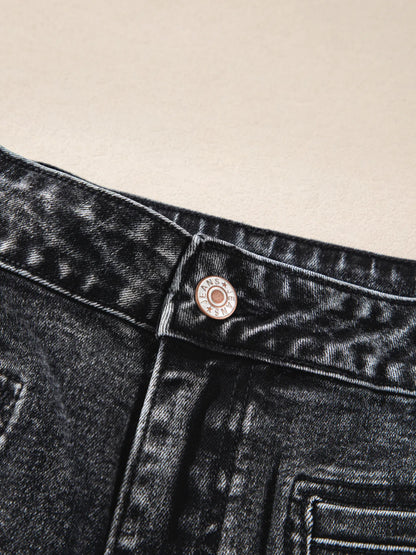 High-Waisted Wide Leg Washed Jeans - Tigbul's Variety Fashion Shop