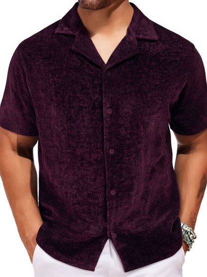 Men's Plus Size Button Down Short Sleeve Shirt - Tigbul's Variety Fashion Shop