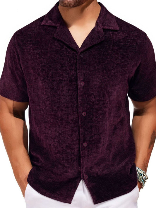 Men's Plus Size Button Down Short Sleeve Shirt - Tigbul's Variety Fashion Shop