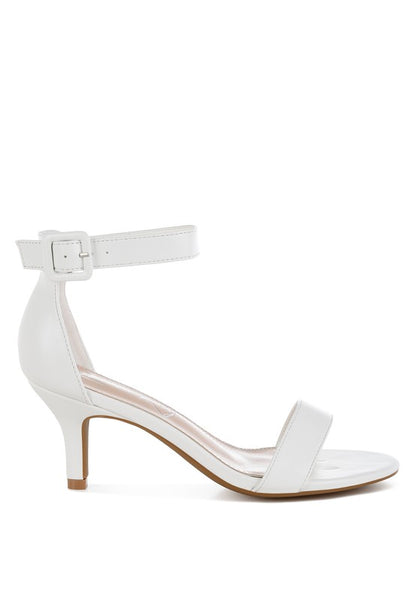 Feruda Faux Leather Kitten Heel Sandals - Tigbul's Variety Fashion Shop