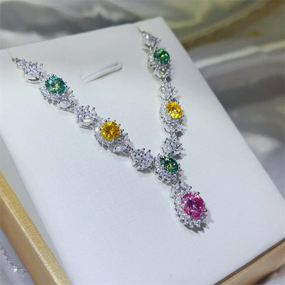 3.5 Carat Moissanite 925 Sterling Silver Necklace - Tigbul's Variety Fashion Shop