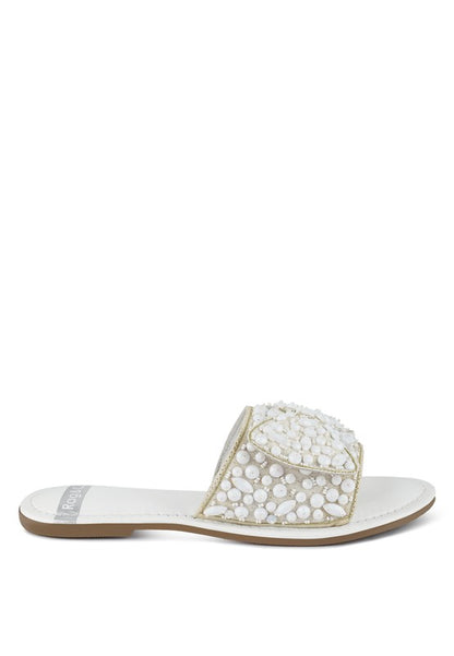 Pipa Big Bow Beaded Flats - Tigbul's Variety Fashion Shop