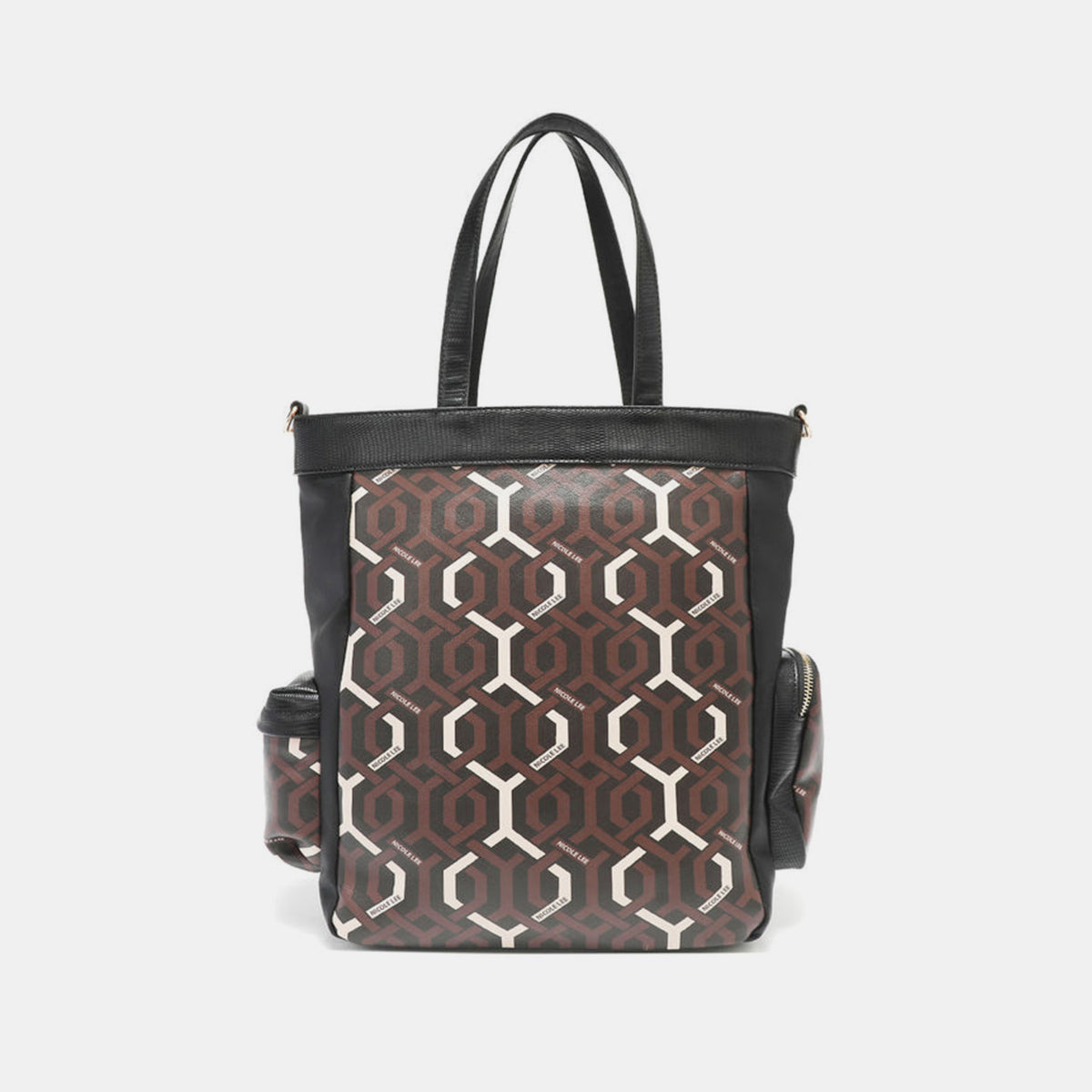 Nicole Lee USA Geometric Pattern Tote Bag - Tigbul's Variety Fashion Shop