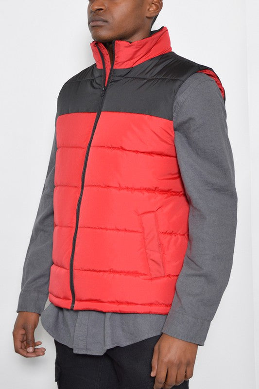 PADDED WINTER TWO TONE VEST - Tigbul's Variety Fashion Shop