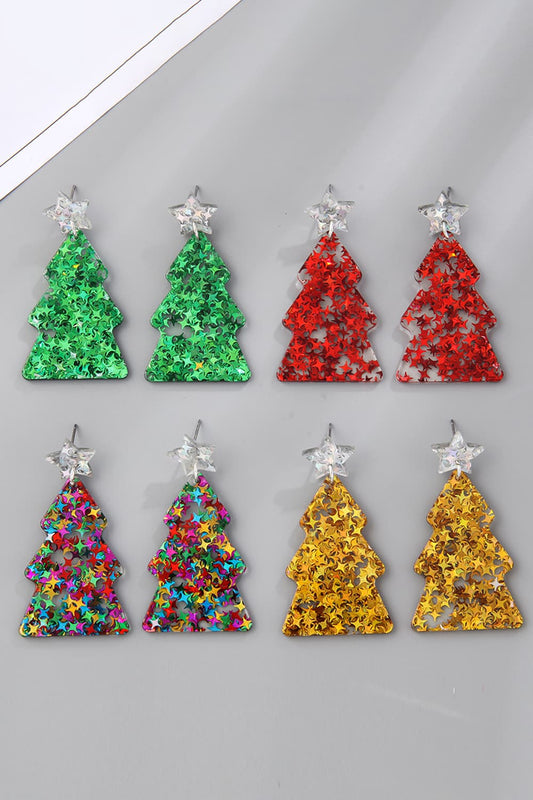 Christmas Tree Acrylic Earrings - Tigbul's Variety Fashion Shop