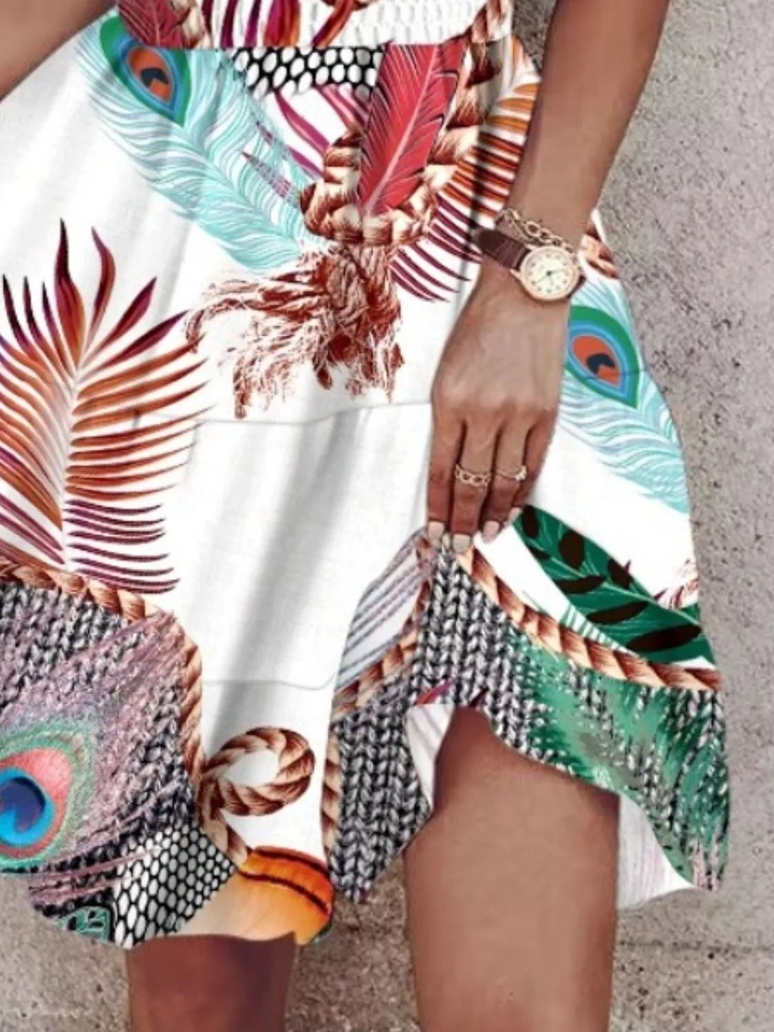 Paisley Print Halter Neck Mini Dress - Tigbul's Variety Fashion Shop