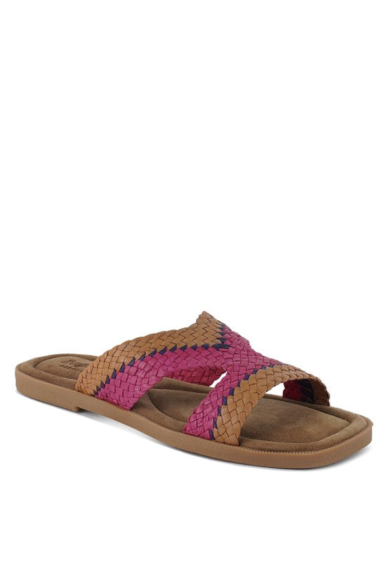 Eirata Braided Real Leather Slip-On Flats - Tigbul's Variety Fashion Shop