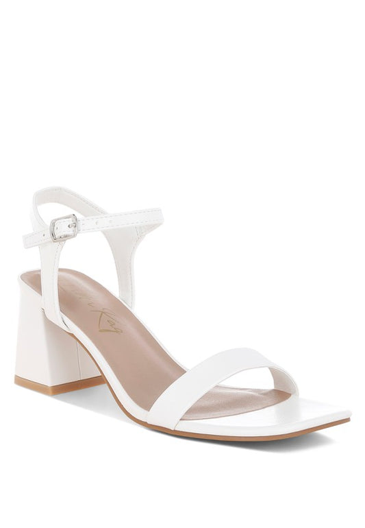 Kazara Faux Leather Block Heels - Tigbul's Variety Fashion Shop