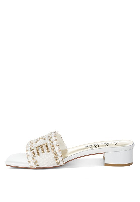 Vacay Babe Lake Como Beaded Slip-On Heels - Tigbul's Variety Fashion Shop