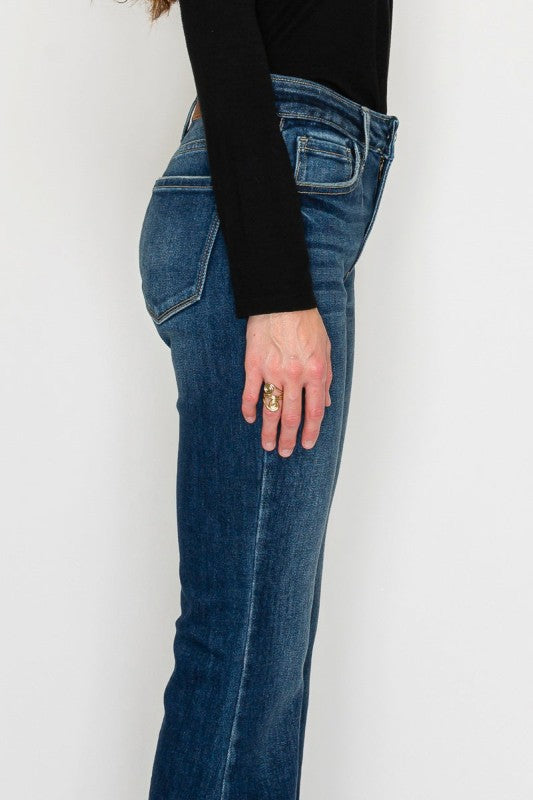 AT1017FLD - MID RISE SUPER FLARE JEANS - Tigbul's Variety Fashion Shop