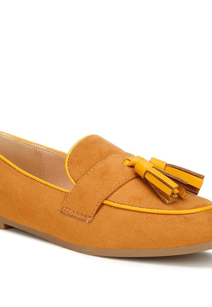 Folklore Micro Suede Tassel Loafers - Tigbul's Variety Fashion Shop