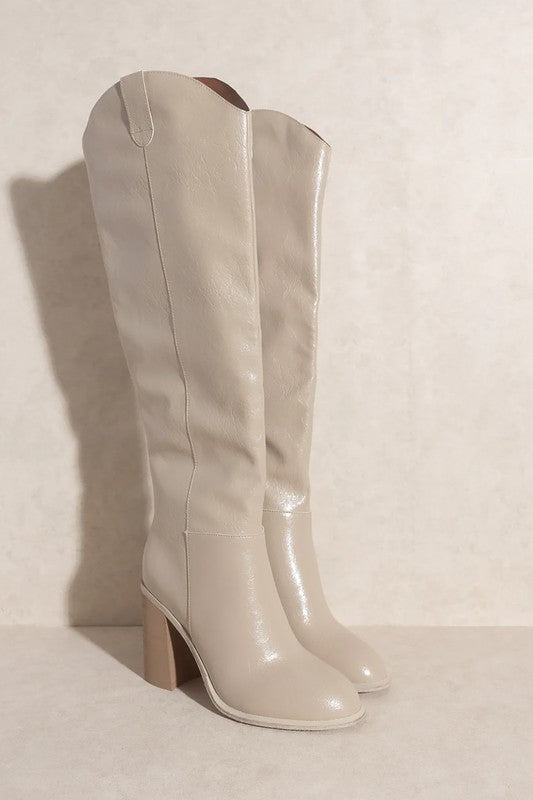 Taupe Color Knee High Boots - Tigbuls Variety Fashion