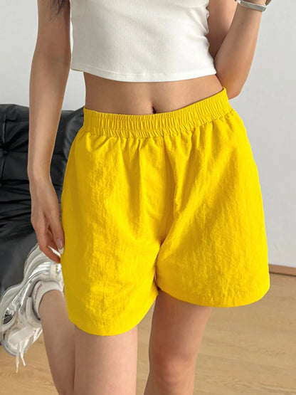 Elastic Waist Casual Shorts - Tigbul's Variety Fashion Shop