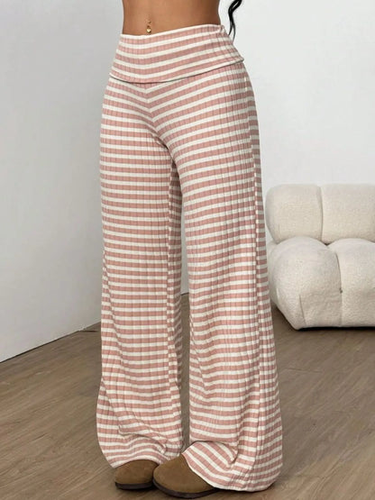 Striped Wide Leg Pants - Tigbul's Variety Fashion Shop