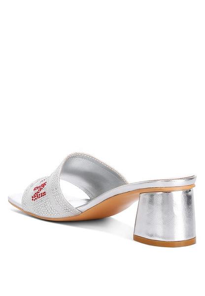 Punstar Diamante Embellished Milan Sandals - Tigbul's Variety Fashion Shop