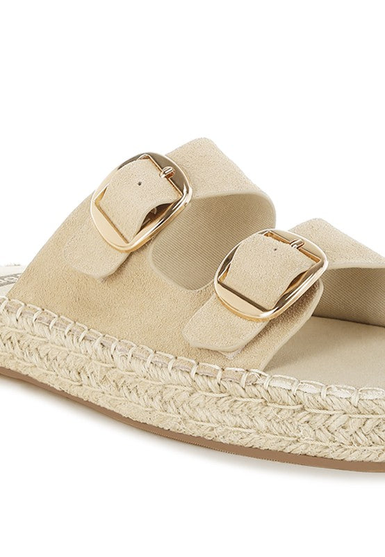 Kuopa Genuine Soft Leather Espadrille Flatform - Tigbul's Variety Fashion Shop