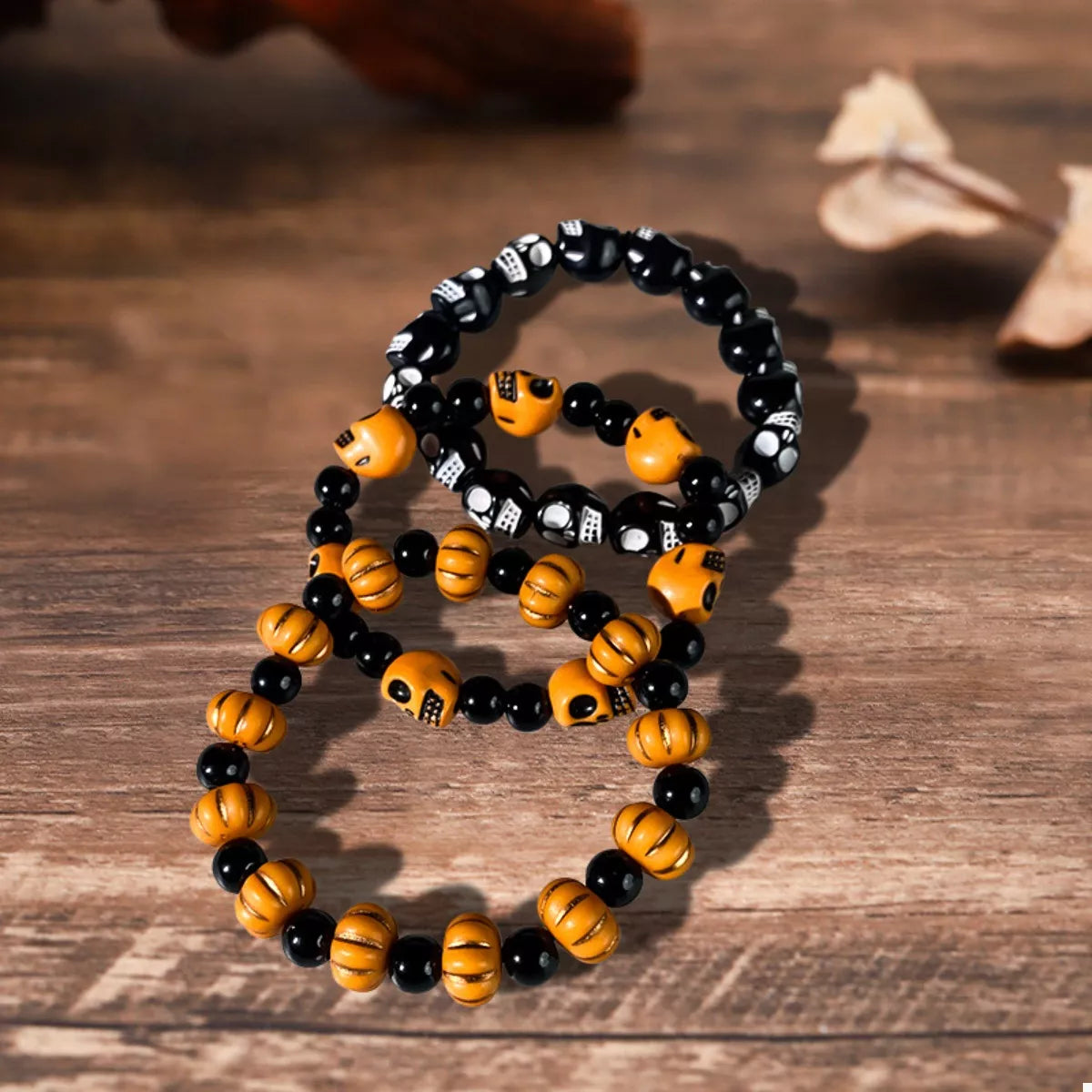 3 Piece Halloween Beaded Bracelet - Tigbul's Variety Fashion Shop