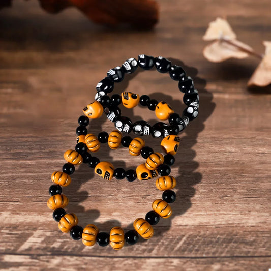 3 Piece Halloween Beaded Bracelet - Tigbul's Variety Fashion Shop