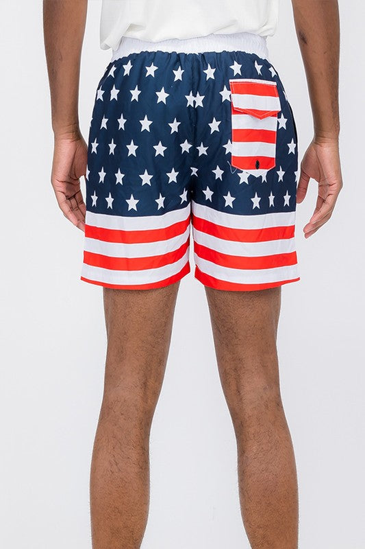 American Flag Swim Shorts - Tigbuls Variety Fashion