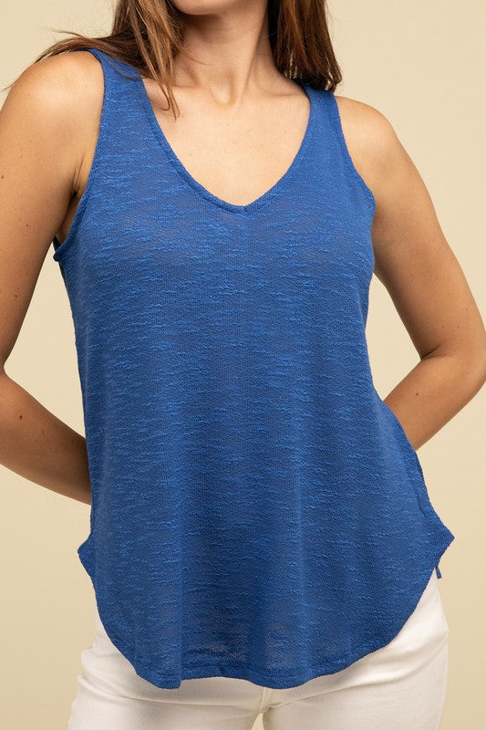 V Neck Sleeveless Cami Top - Tigbul's Variety Fashion Shop