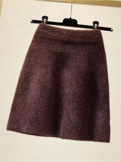 Plush Knit Mini Skirt - Tigbul's Variety Fashion Shop