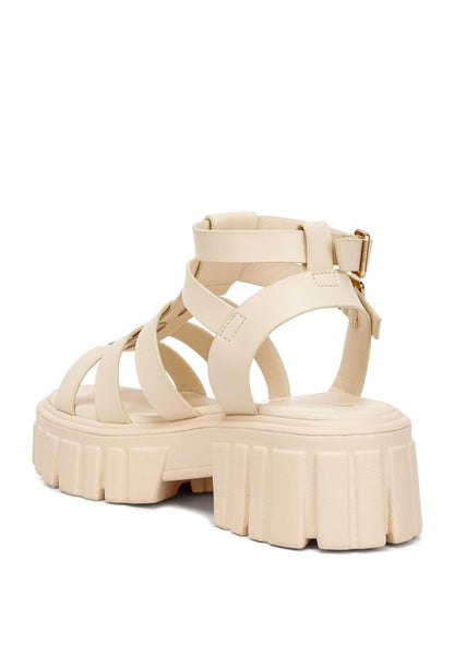 Dewey Recycled Faux Leather Gladiators - Tigbuls Variety Fashion