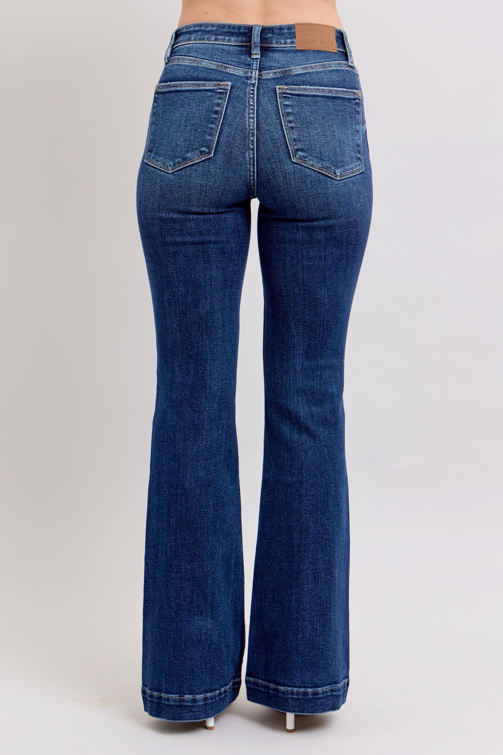 Judy Blue Full Size High Rise Flare Jeans with Pockets Plus Size - Tigbul's Variety Fashion Shop