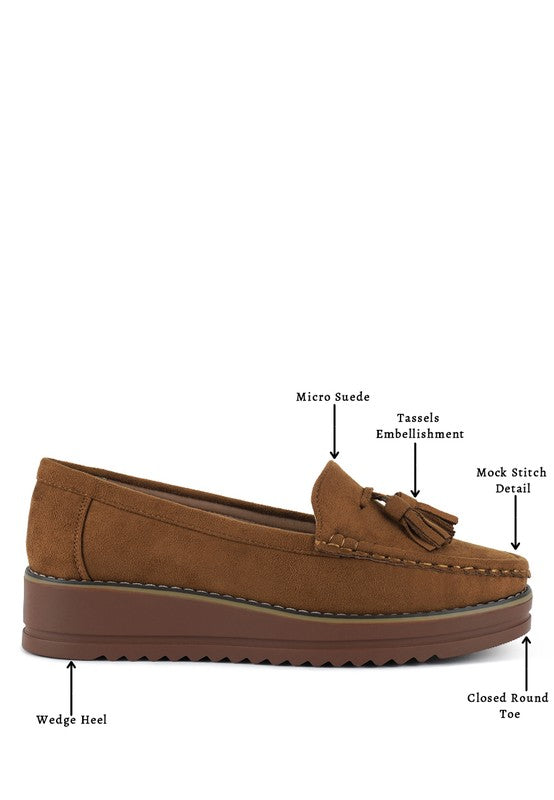 Daiki Platform Lug Sole Tassel Loafers - Tigbul's Variety Fashion Shop