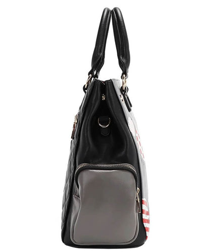 Nicole Lee USA Eco-Leather Handbag with Side Pockets - Tigbul's Variety Fashion Shop