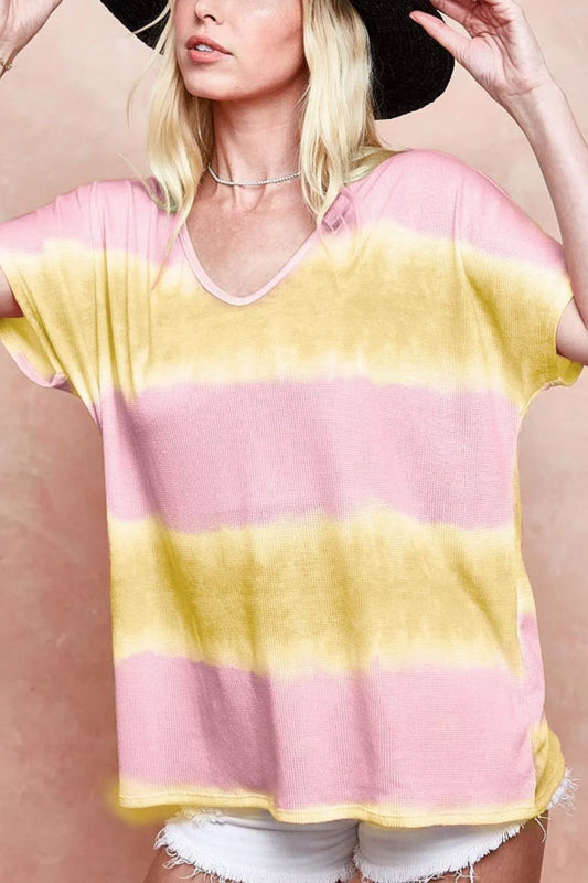 Tiedye Printed Hacci Knit Top - Tigbul's Variety Fashion Shop